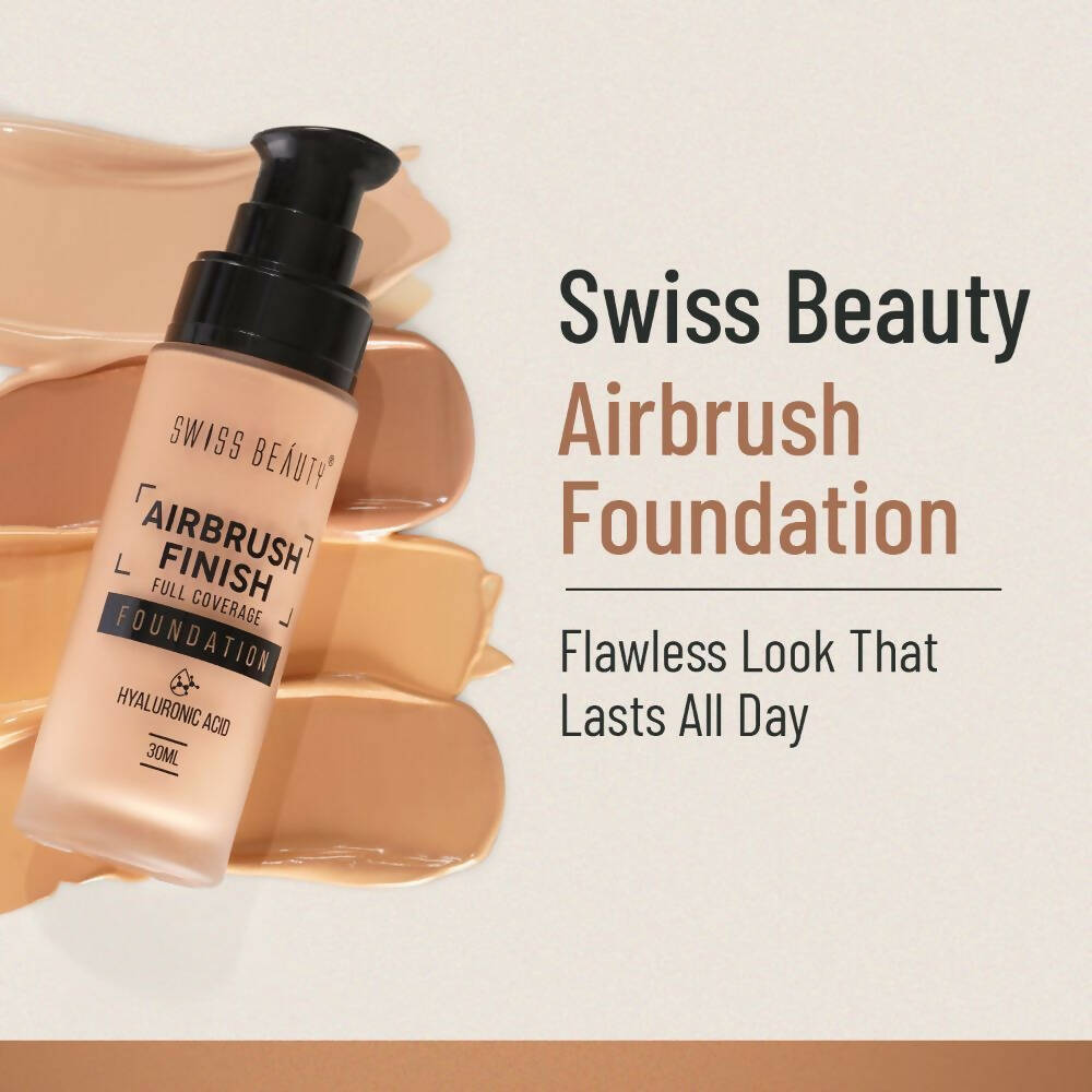 Swiss Beauty Airbrush Finish Full Coverage Foundation - Fair Ivory
