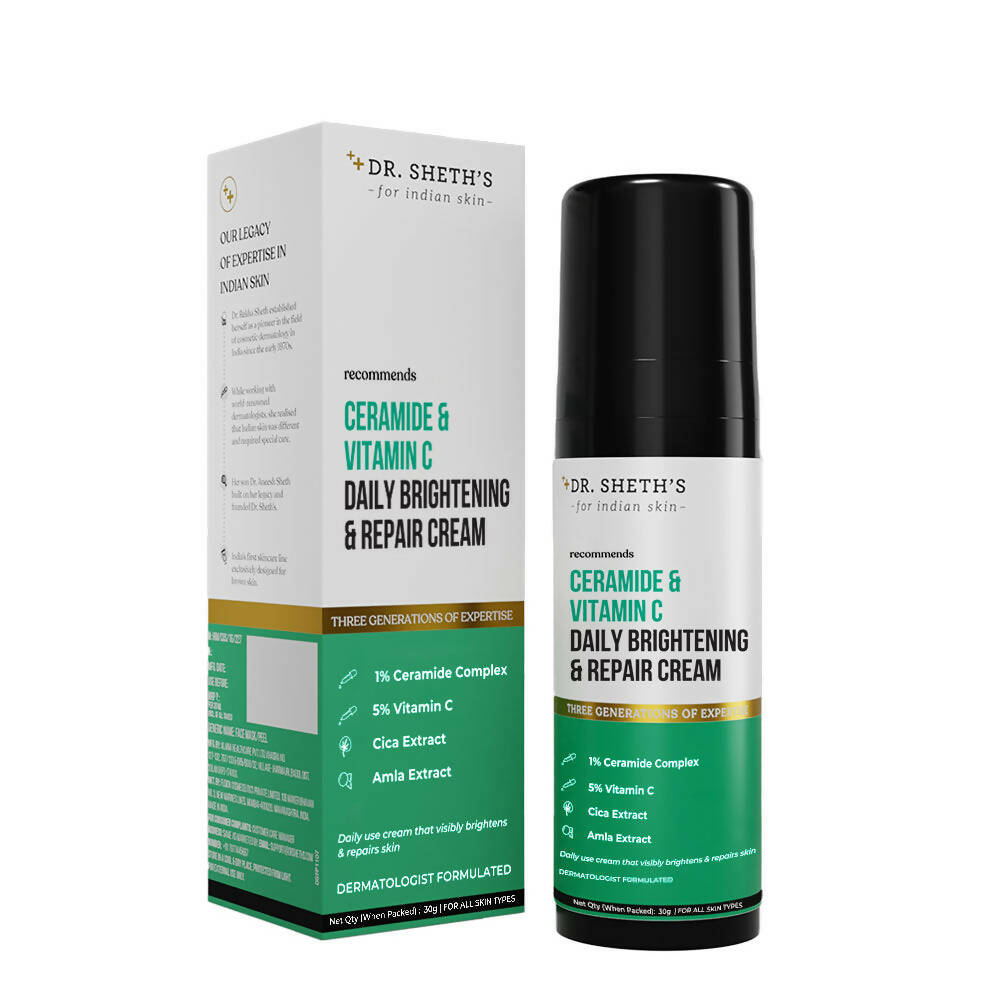 Dr. Sheth's Ceramide & Vitamin C Daily Brightening & Repair Cream - BUDNE