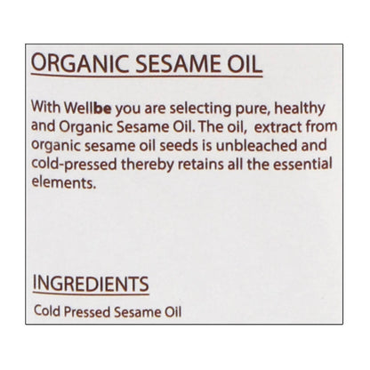 Wellbe Cold Pressed Sesame Oil