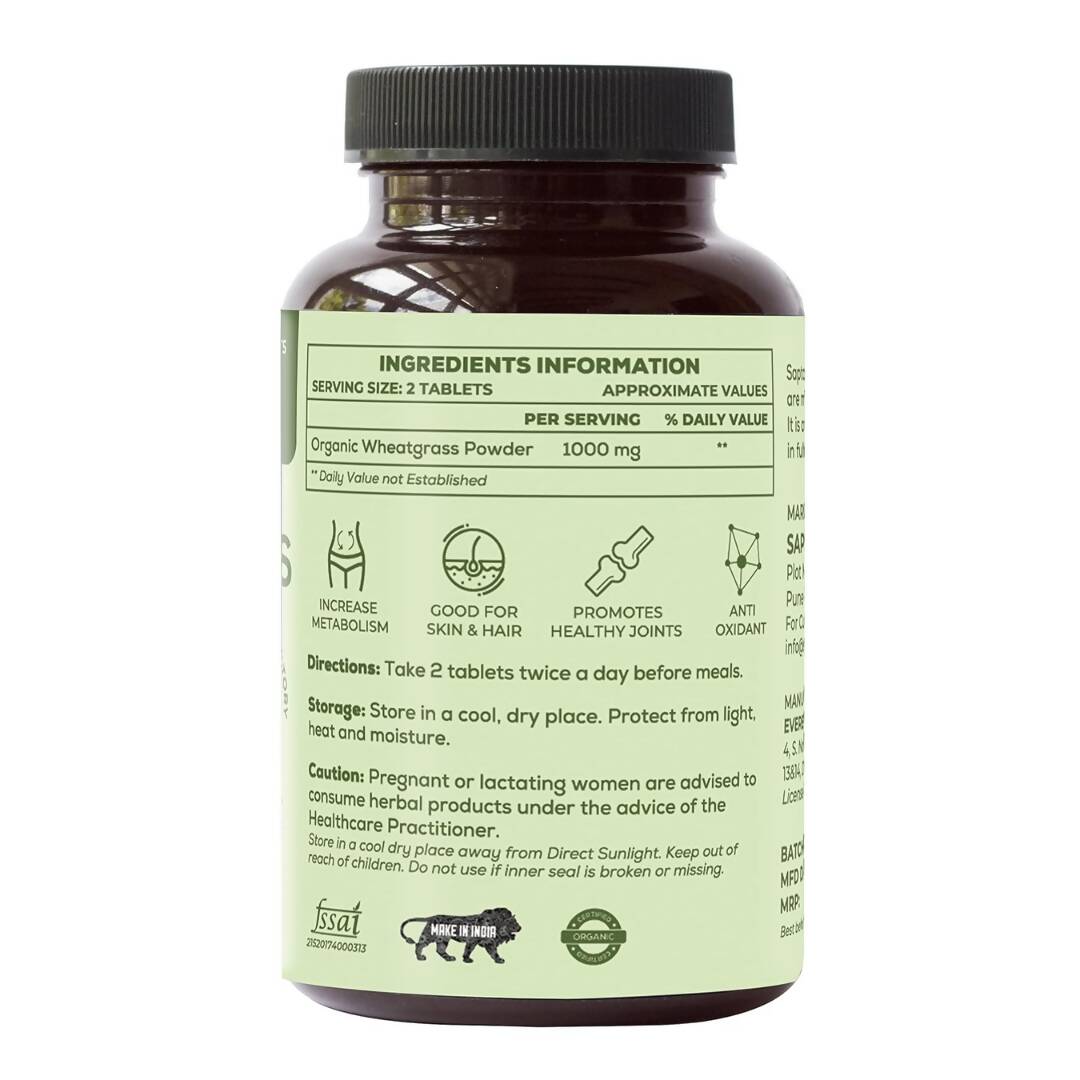 Saptamveda Organic Wheat Grass Tablets