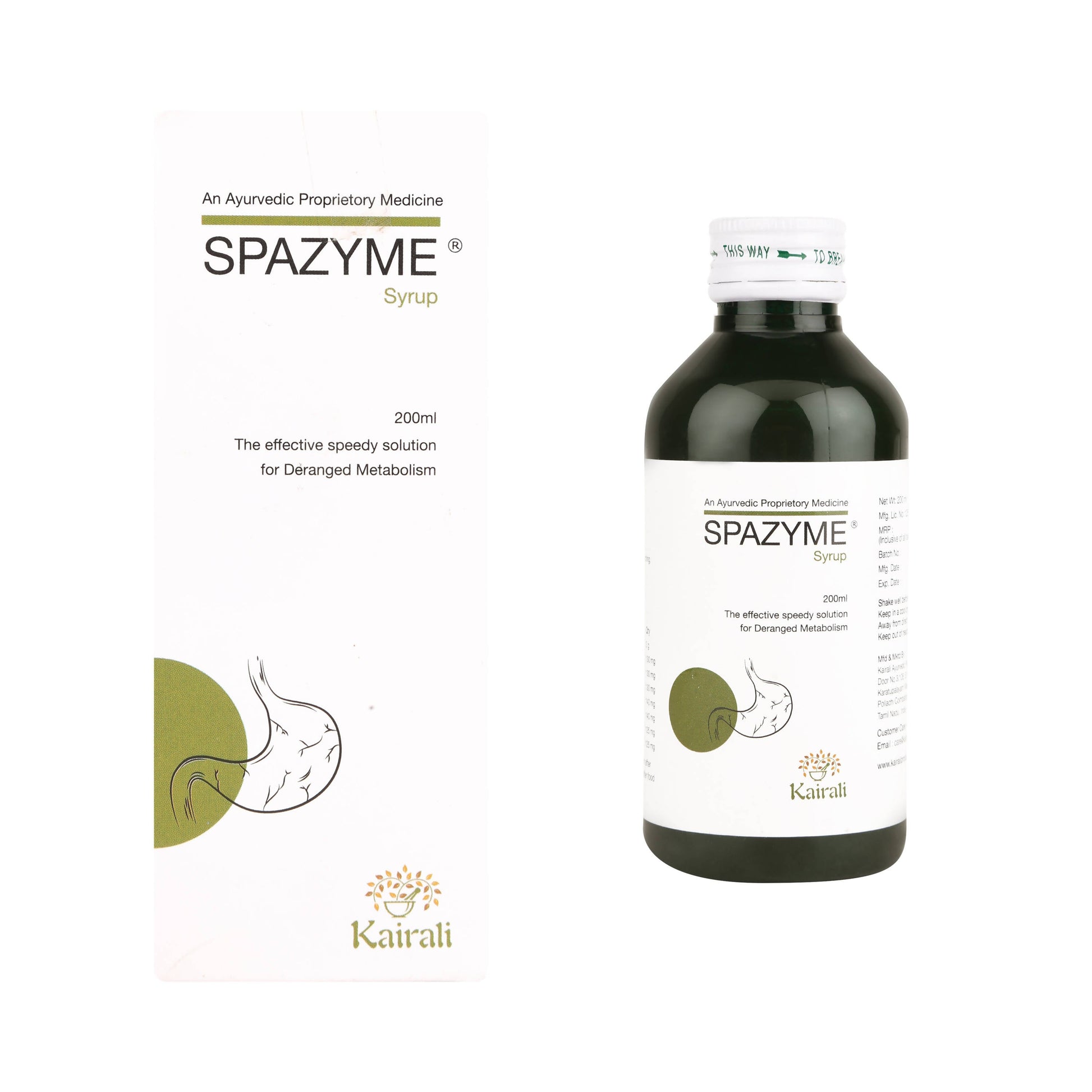 Kairali Ayurvedic Spazyme Syrup uses