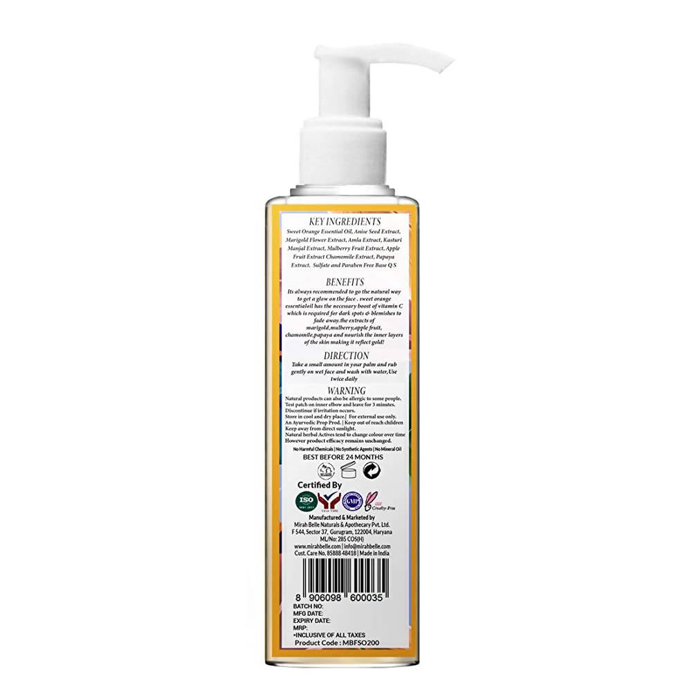 Mirah Belle Sweet Orange Mulberry Skin Brightening Face Wash