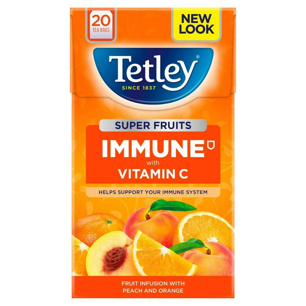 Tetley Immune Vitamin C Fruit Infusion With Peach And Orange Tea Bags -  buy in usa 