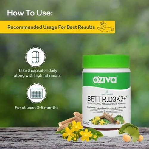 OZiva Plant Based Bettr.D3K2+ Capsules