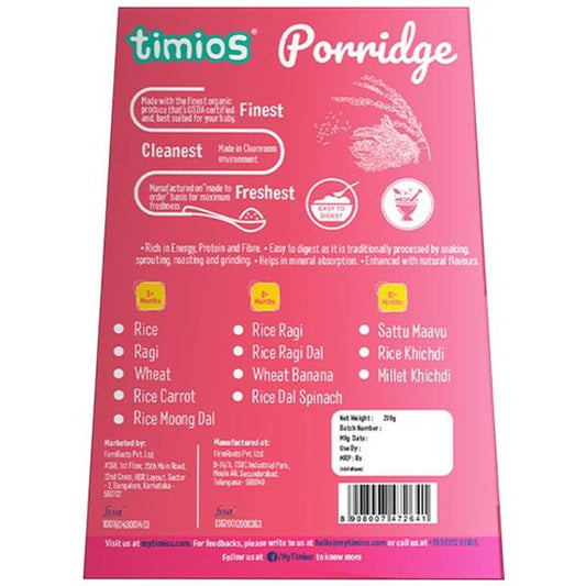 Timios Organic Rice Ragi Porridge