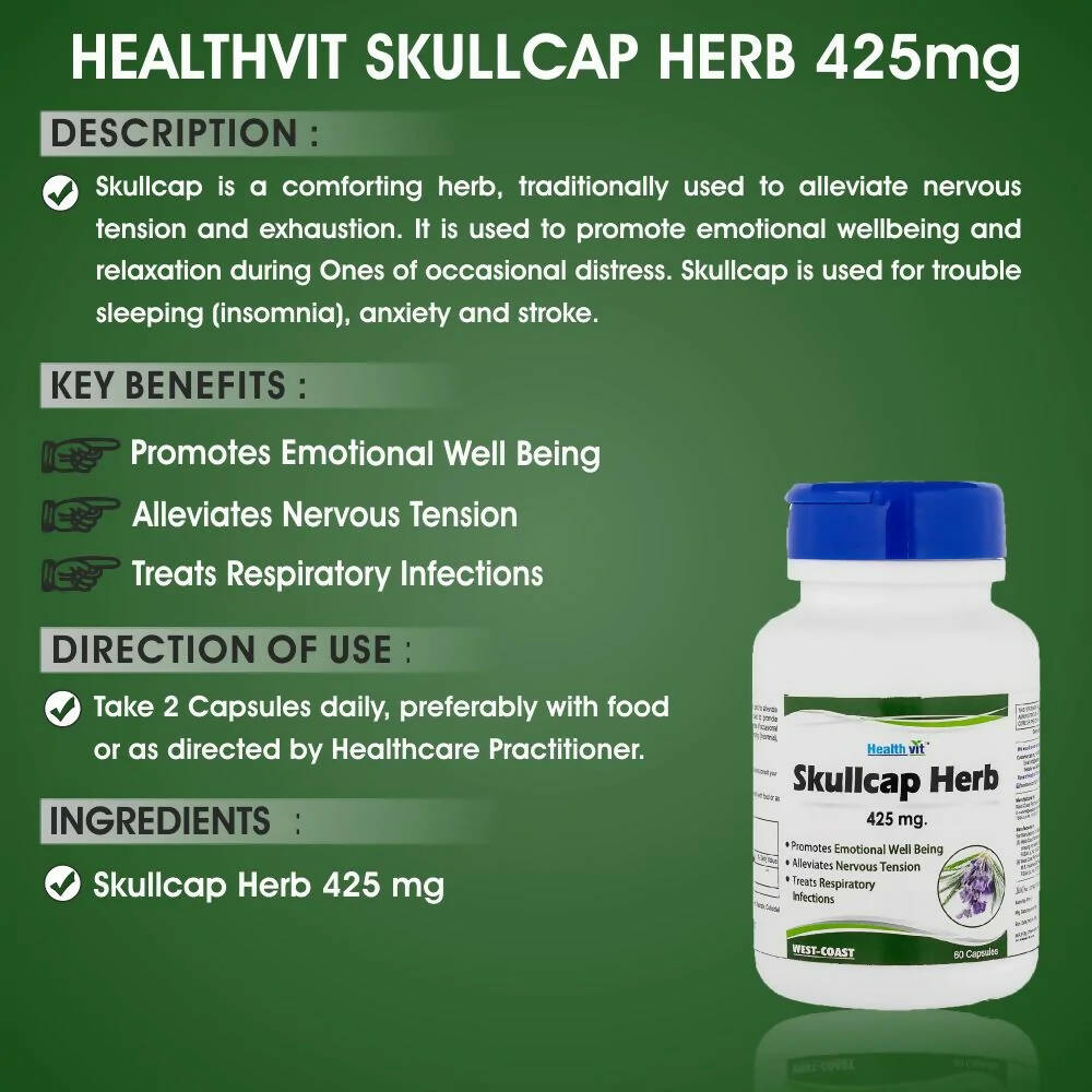 Healthvit Skullcap Herbs Capsules