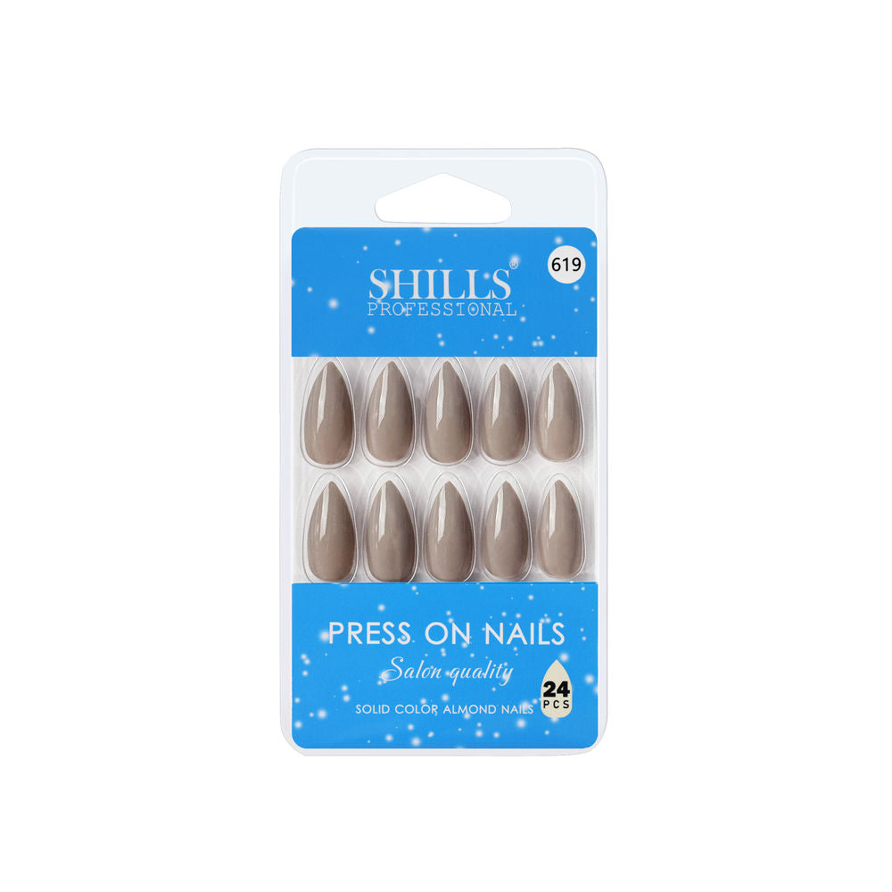Shills Professional Reusable Press On Nails Almond - SPN619