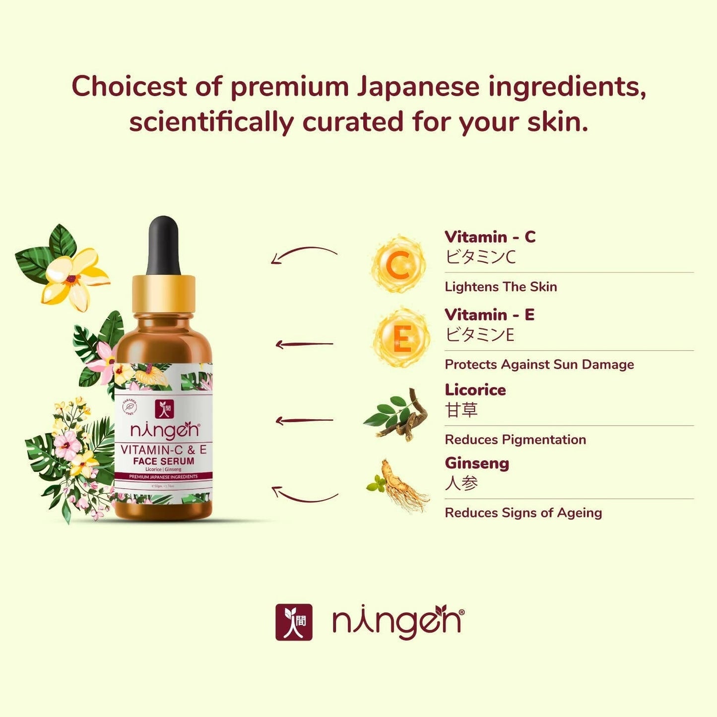 Ningen Vitamin C & E Face Serum