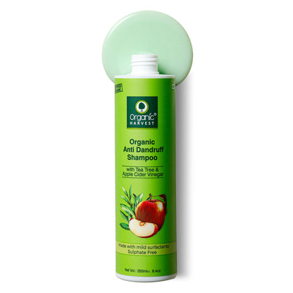 Organic Harvest Organic Anti Dandruff Shampoo With Tea Tree & Apple Cider Vinegar