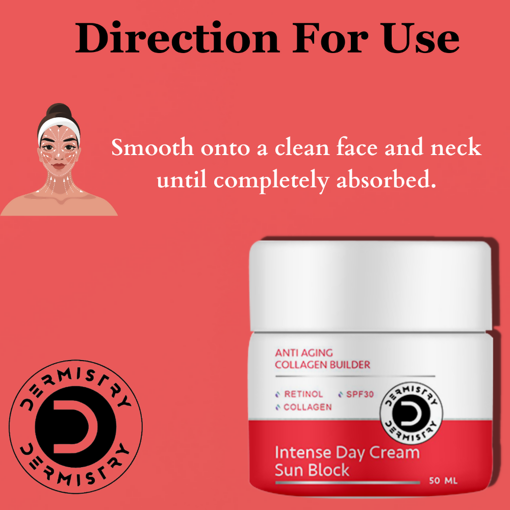 Dermistry Anti Aging Collagen Builder SPF30 Retinol Hyaluronic Acid Nourishing Age Protect Day Cream