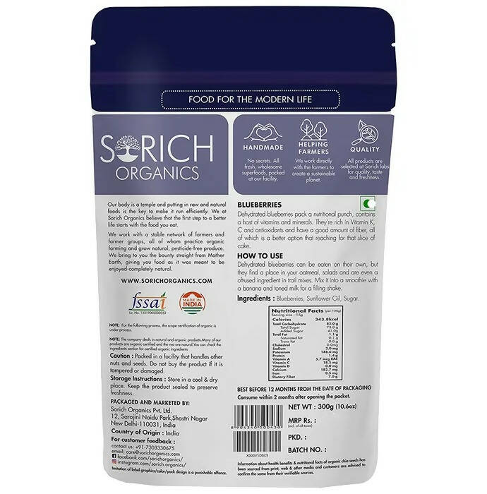 Sorich Organics Plant Based Superfood Blue Berries