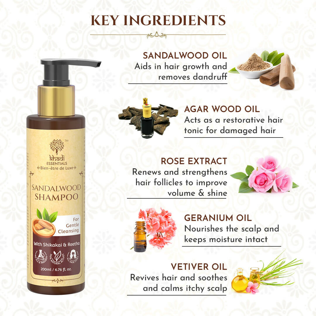 Khadi Essentials Sandalwood Shampoo