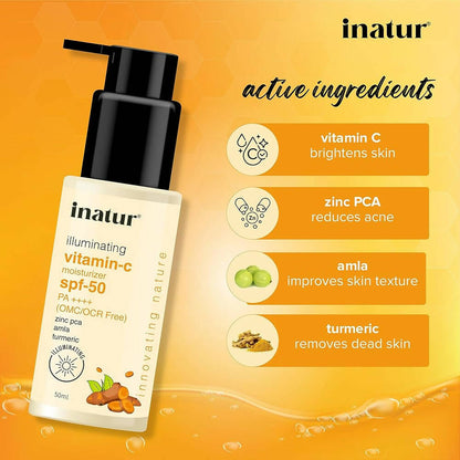 Inatur Illuminating Vitamin C Sunscreen SPF50