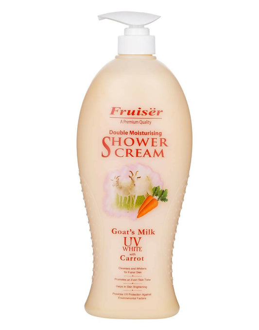 Fruiser Double Moisturising Shower Cream Goat’s Milk UV White with Carrot - 1L