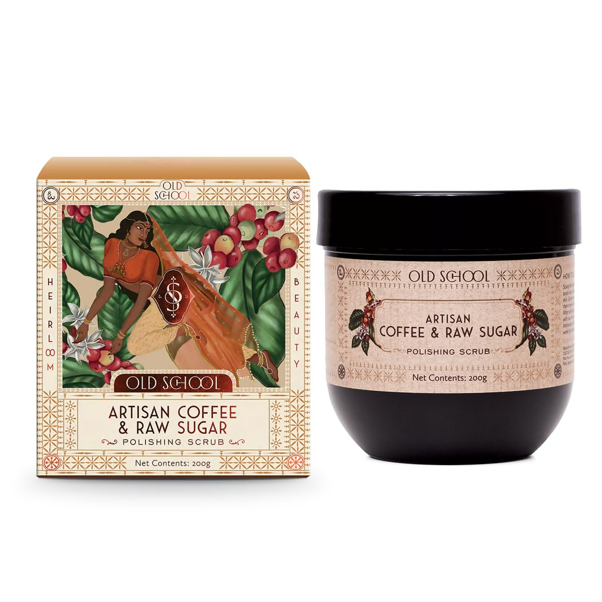 Old School Rituals Artisan Coffee & Raw Sugar Polishing Scrub
