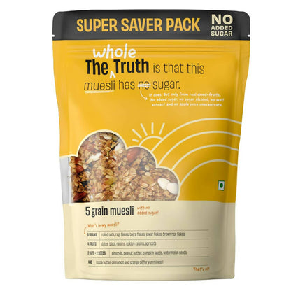 The Whole Truth 5 Grain Muesli (No Added Sugar) - BUDNE