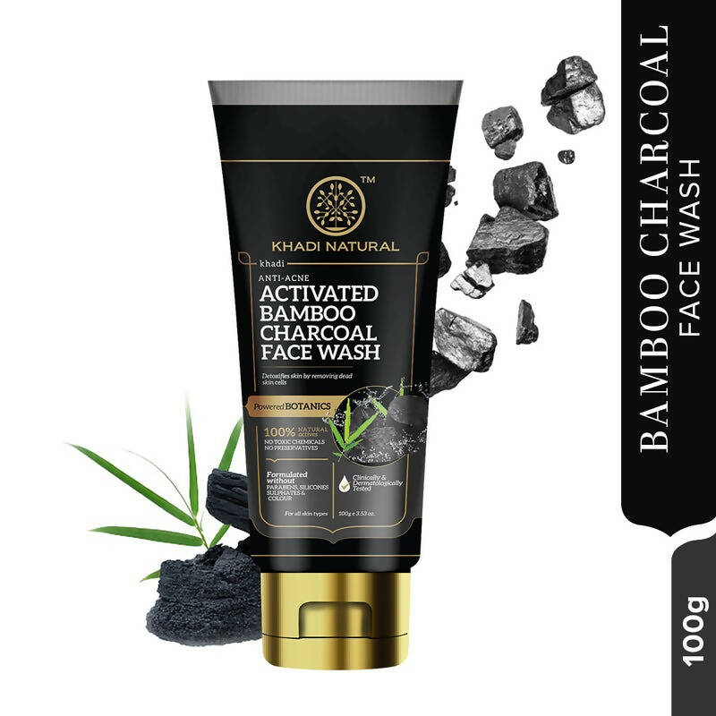 Khadi Natural Activated Bamboo Charcoal Face Wash