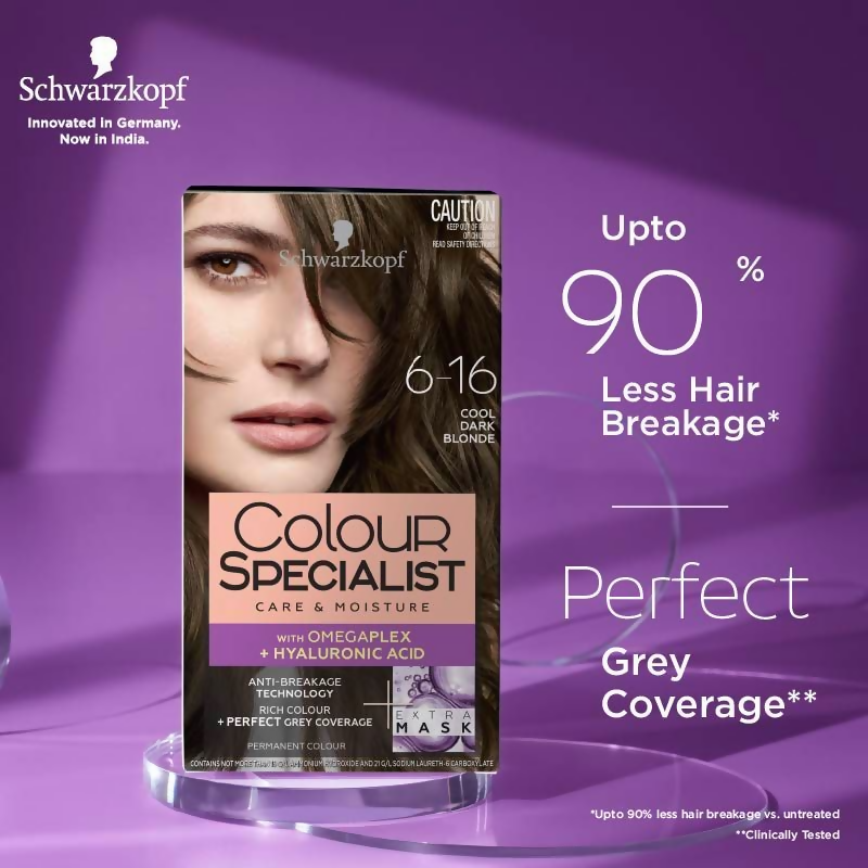 Schwarzkopf Colour Specialist Permanent Hair Colour - 6.16 Cool Dark Blonde