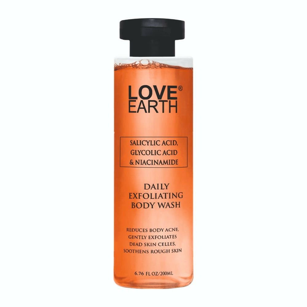 Love Earth Salicylic Acid, Glycolic Acid & Niacinamide Exfoliating Body Wash - BUDEN