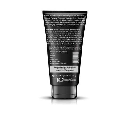 Qraa Men Himalayan Charcoal Purifying Face Wash