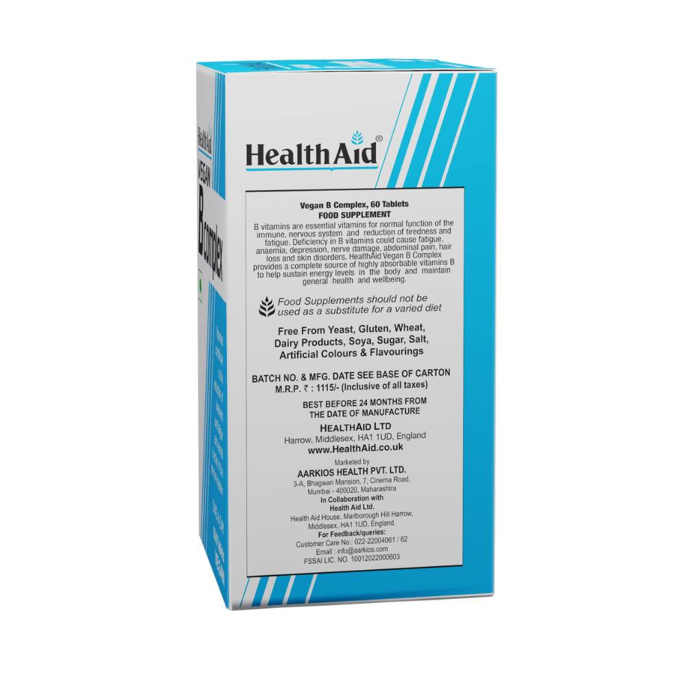 HealthAid Vegan B Complex Tablets