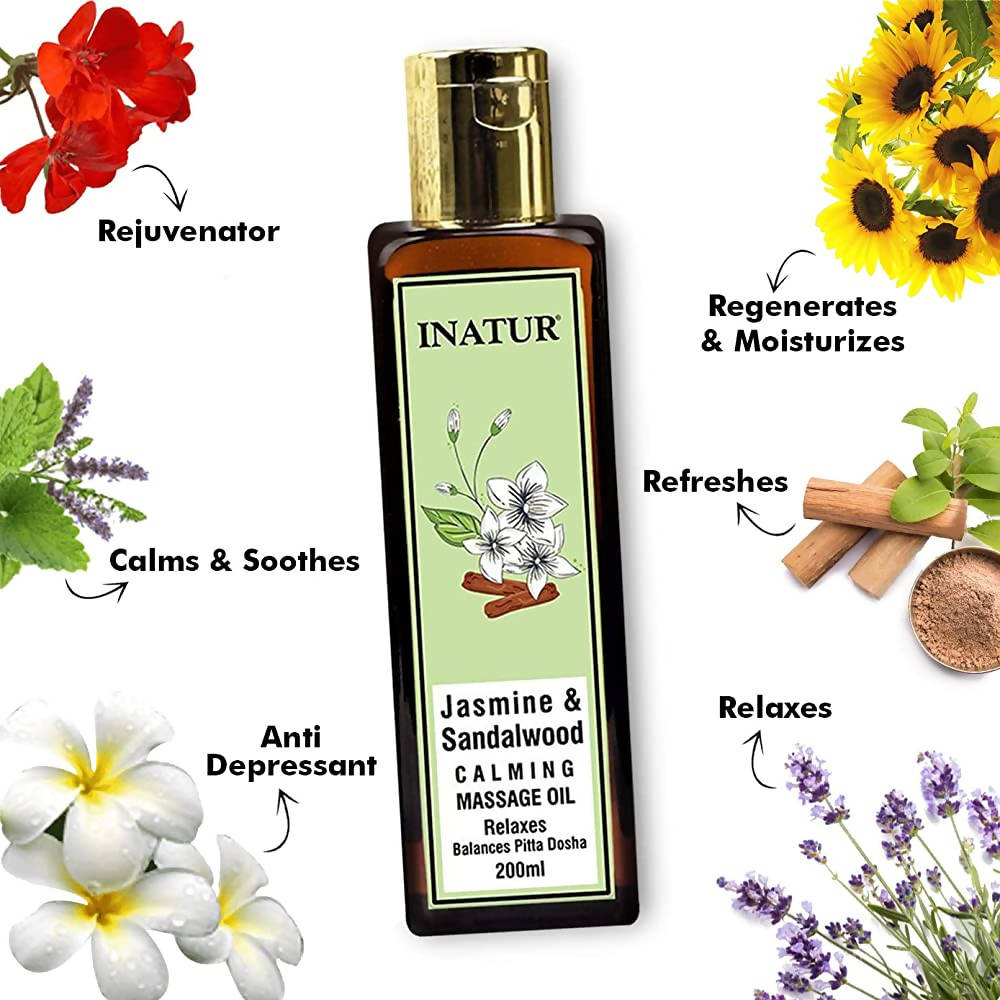 Inatur Jasmine & Sandalwood Calming Massage Oil