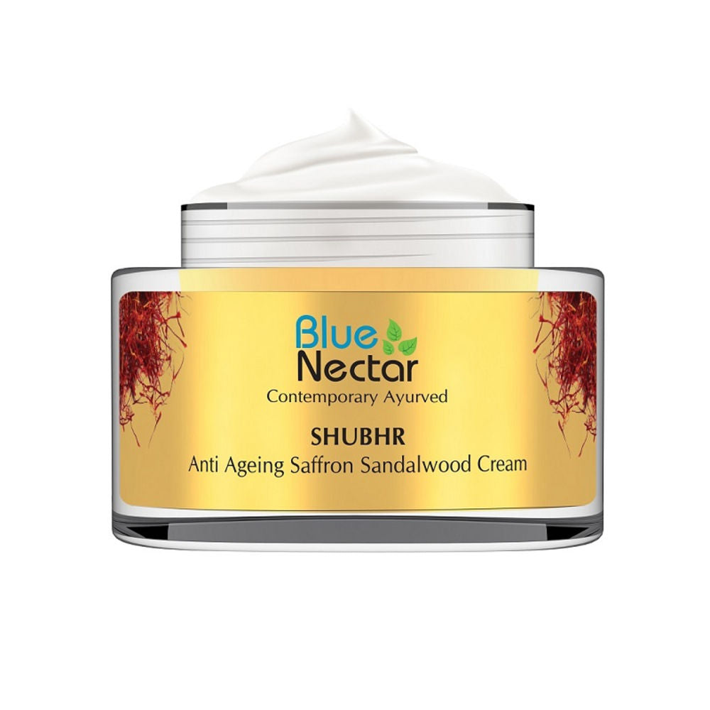 Blue Nectar Shubhr Anti Aging Saffron & Sandalwood Cream for Men