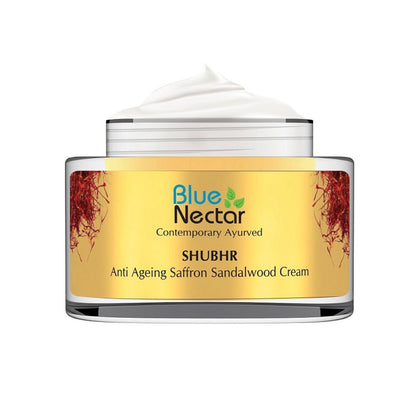 Blue Nectar Shubhr Anti Aging Saffron & Sandalwood Cream for Men