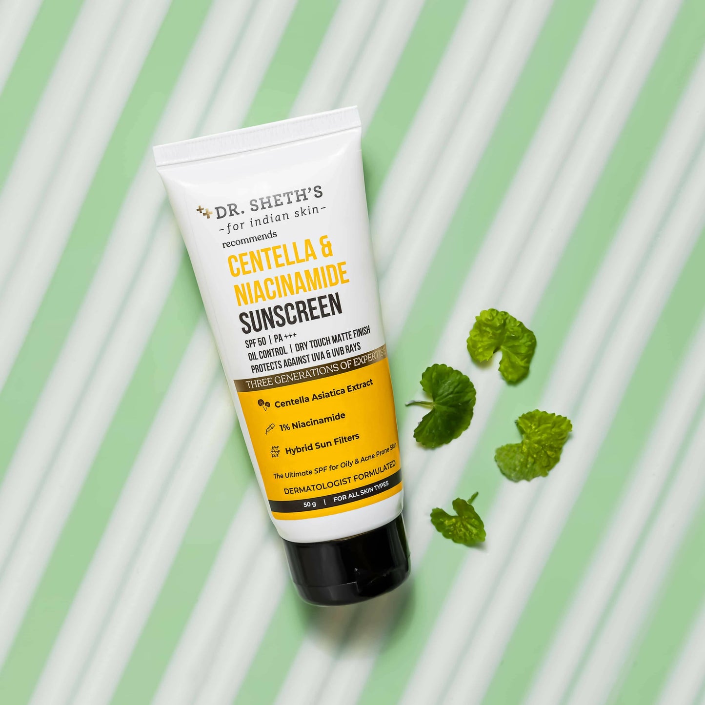 Dr. Sheth's Centella & Niacinamide Oil & Anti Acne Sunscreen