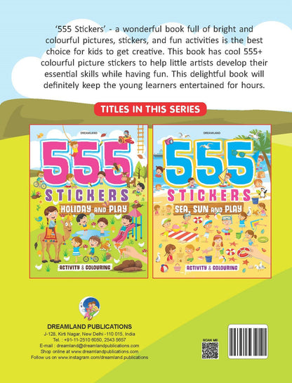 Dreamland 555 Stickers, Holiday and Play Activity and Colouring Book : Children Interactive & Activity Book