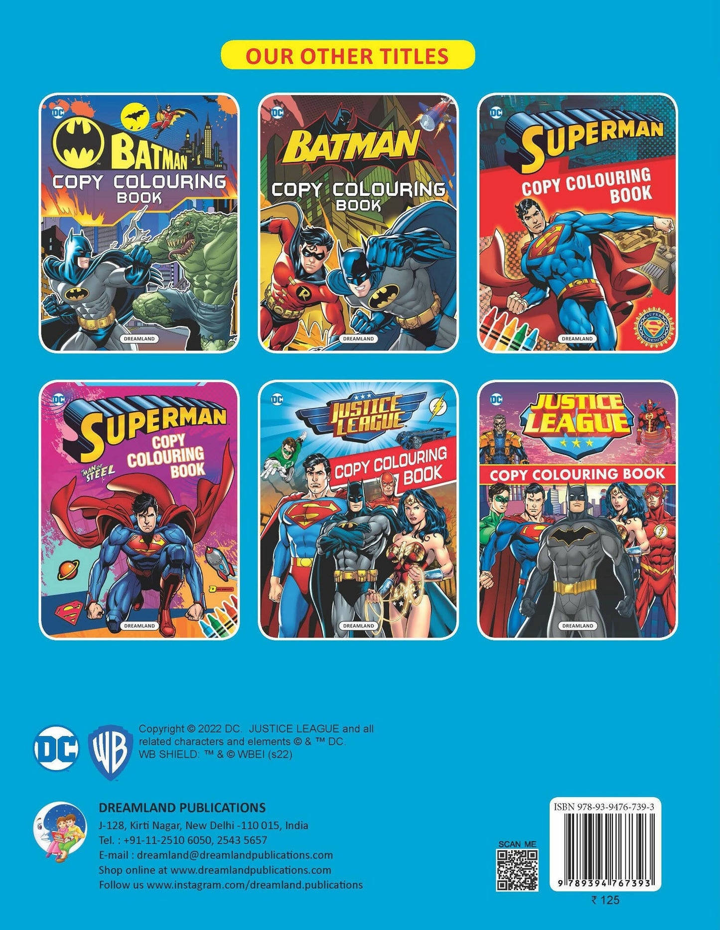 Dreamland Justice League Copy Colouring Book : Children Drawing, Painting & Colouring Book