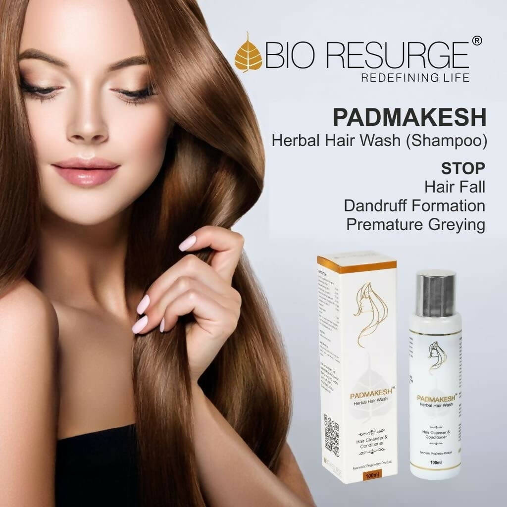 Bio Resurge Life Padmakesh Herbal Hair Wash - Hair Cleanser And Conditioner