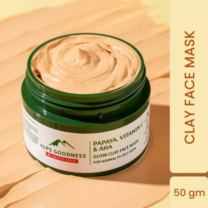 Alps Goodness Papaya, Vitamin C & AHA Glow Clay Face Mask