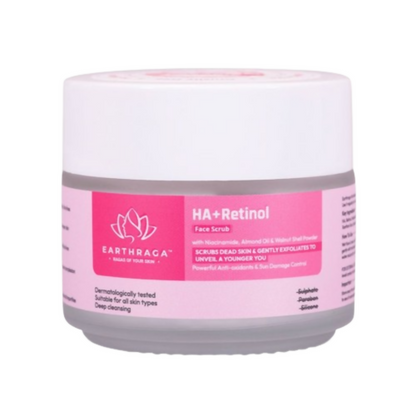 Earthraga HA + Retinol Face Scrub