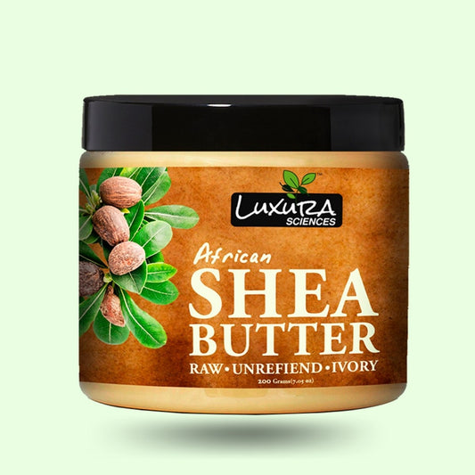 Luxura Sciences African Raw Shea Butter Unrefined Organic Ivory for Skin and Body - usa canada australia