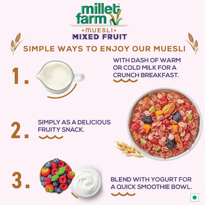 Bagrry's Millet Farm Mixed Fruit Muesli with Jowar and Ragi