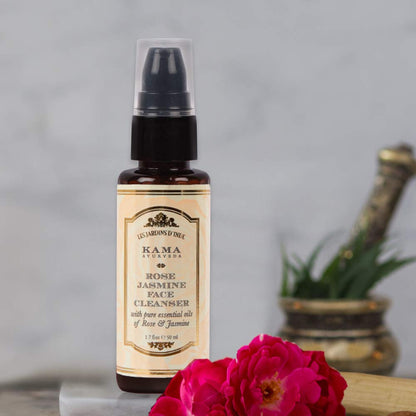 Kama Ayurveda Kumkumadi Night Serum And Rose Jasmine Face Cleanser Combo