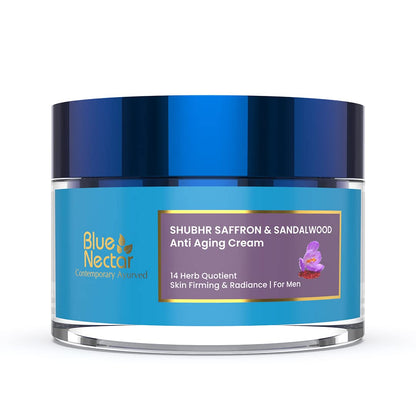 Blue Nectar Shubhr Anti Aging Saffron & Sandalwood Cream for Men - BUDNE