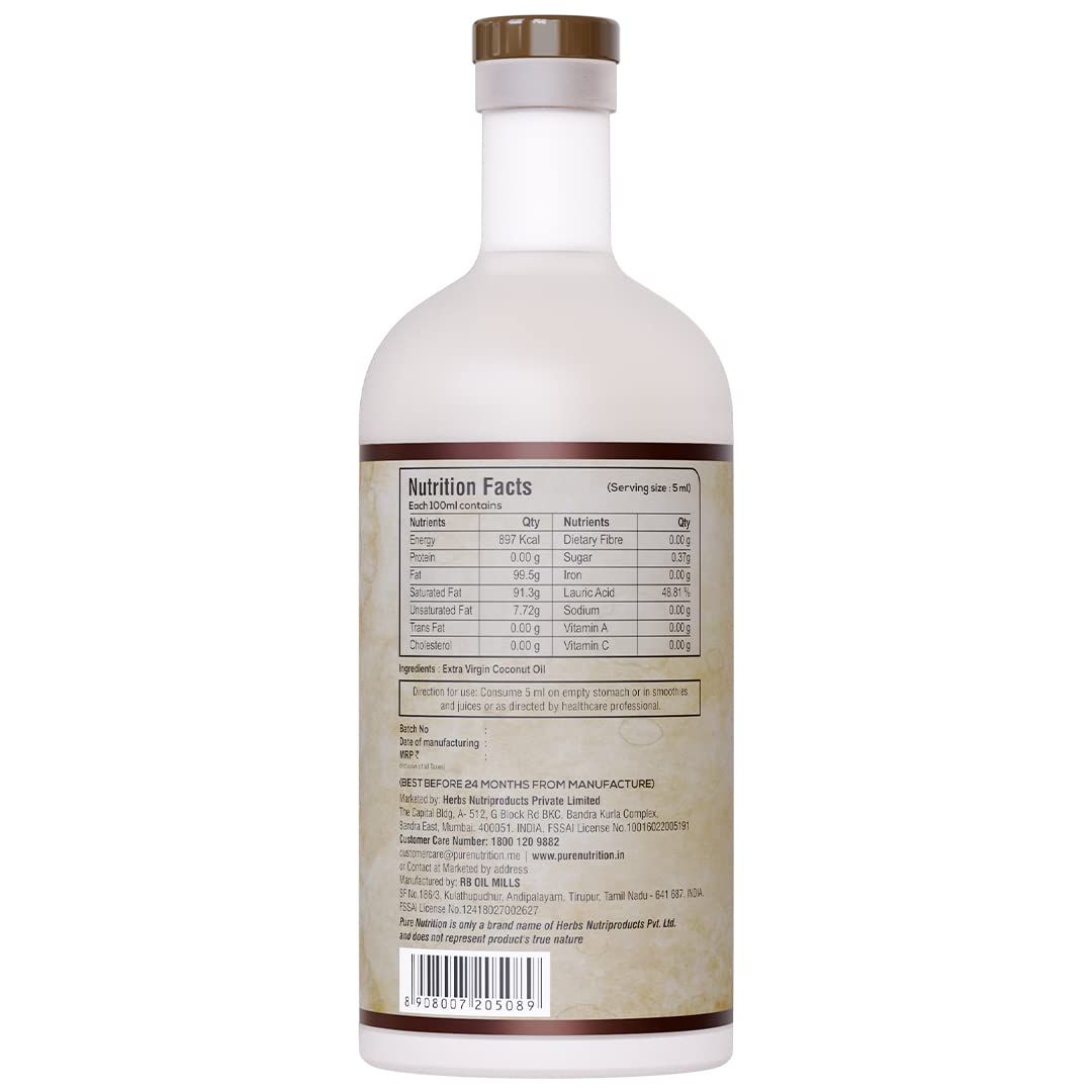 Pure Nutrition Cold Pressed Raw Virgin Coconut Oil