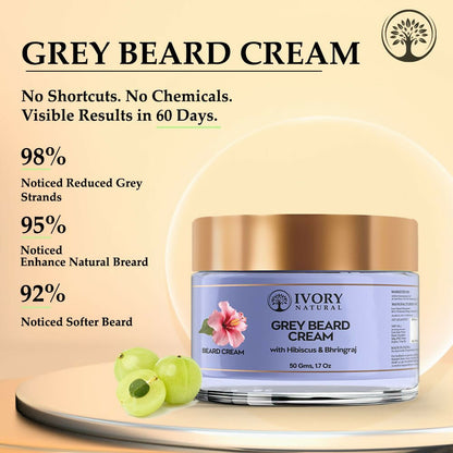 Ivory Natural Greys Beard Cream Restores Your Beard's Natural Color