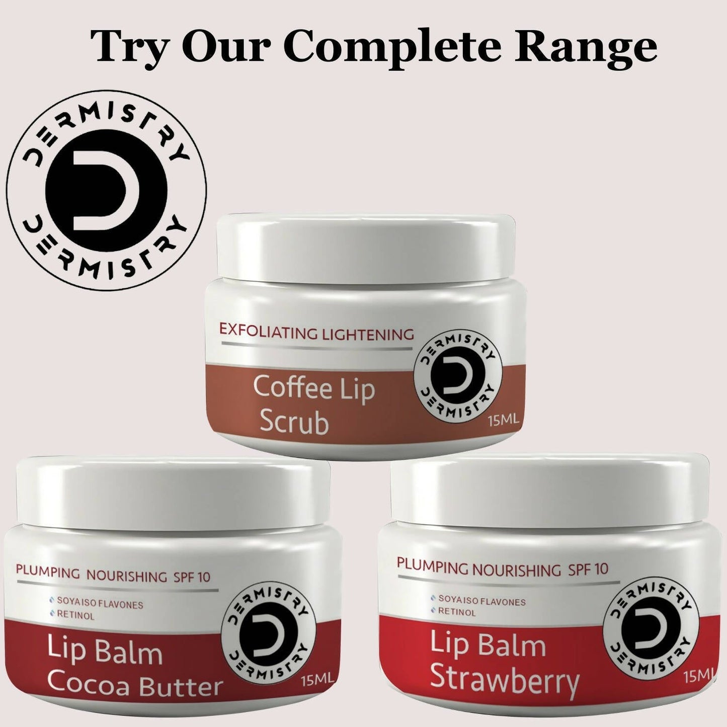 Dermistry Nourishing Lip Balm Strawberry & Coffee Lip Scrub