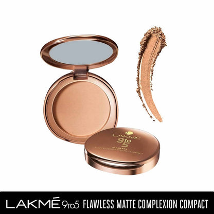 Lakme 9 To 5 Flawless Matte Complexion Compact - Almond