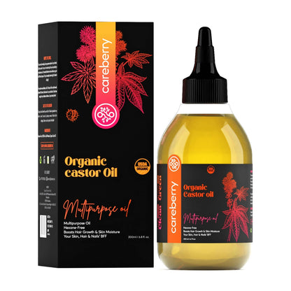 Careberry Organic Cold Pressed Castor Oil (Arandi Oil)