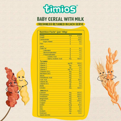 Timios Organic Multigrain Veg Baby Cereal