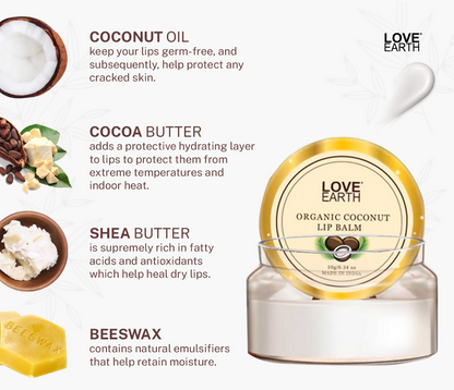 Love Earth Organic Coconut Lip Balm