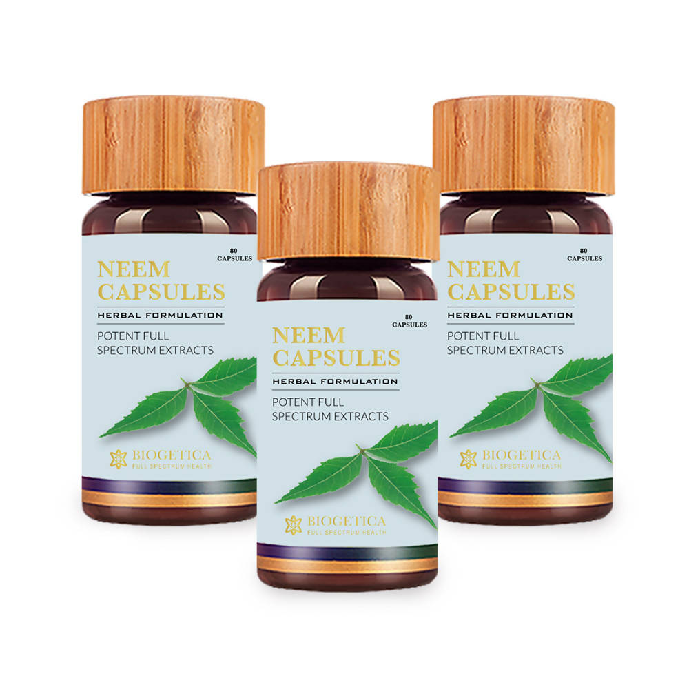 Biogetica Neem Capsules (Detox, anti-fungal and anti-bacterial properties) -  usa australia canada 