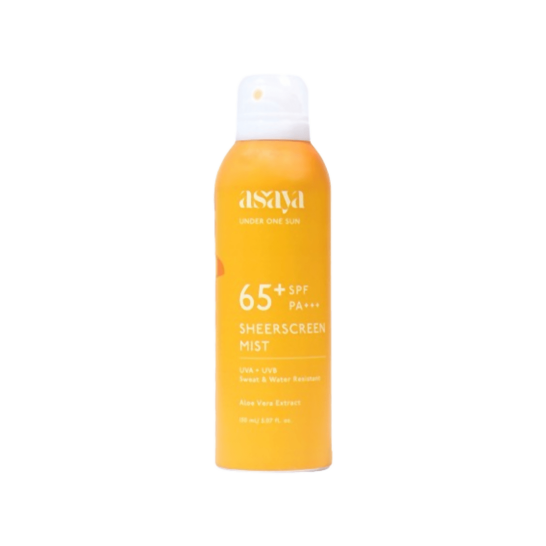 Asaya Broadspectrum Sunscreen Spray SPF 50+, Waterproof Spray Sunscreen For Face & Body