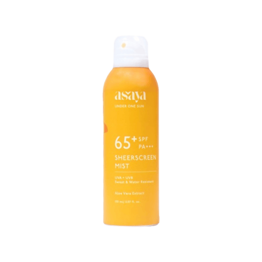 Asaya Broadspectrum Sunscreen Spray SPF 50+, Waterproof Spray Sunscreen For Face & Body