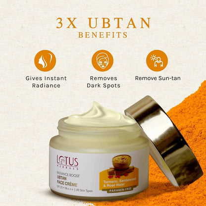 Lotus Herbals Radiance Boost Ubtan Face Cream