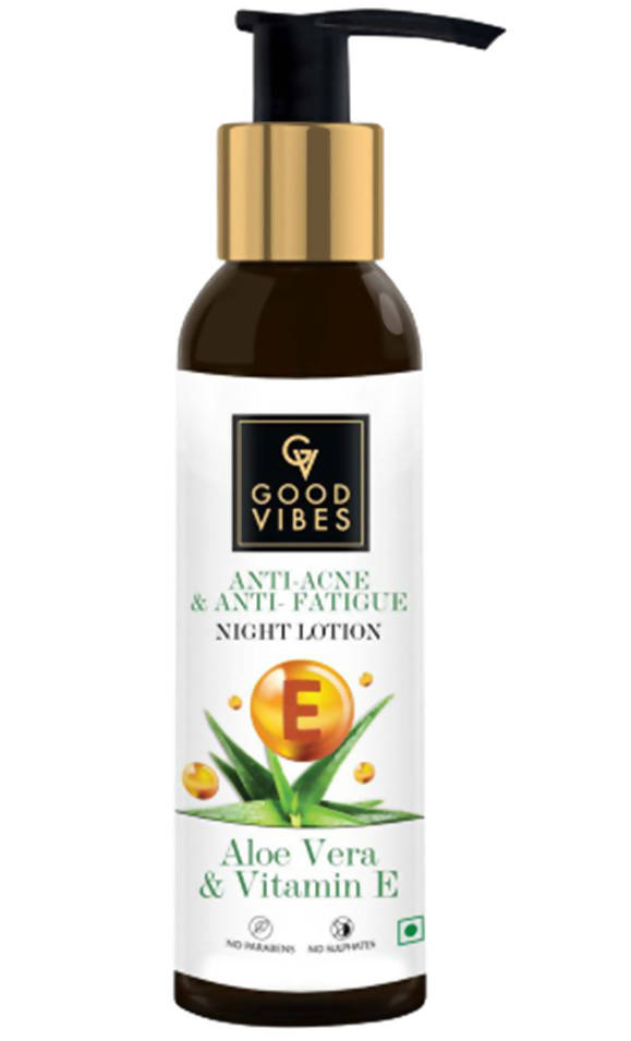 Good Vibes Aloe Vera + Vitamin E Anti - Acne Night Face Lotion